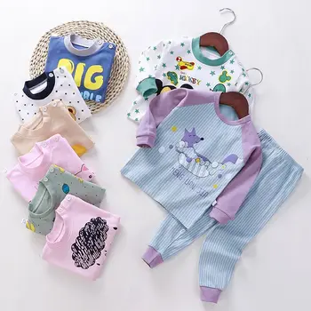 0-2year Bebek Giysileri Set 2021 Kış Pamuk Yenidoğan Bebek Erkek Kız Giysileri 2 ADET Bebek Pijama Unisex Çocuk giyim setleri + Hediyeler