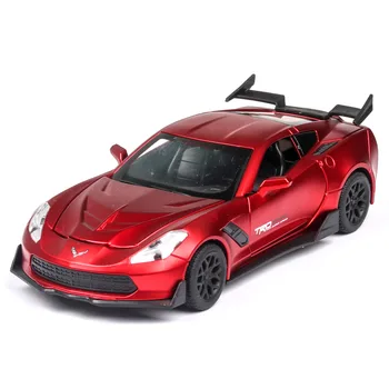 1:32 Chevrolet Corvette Süper araba Oyuncak Araba Model Araba Diecast Simülasyon Metal Alaşım Araçlar Minyatür Çocuk Hediyeler Için A217