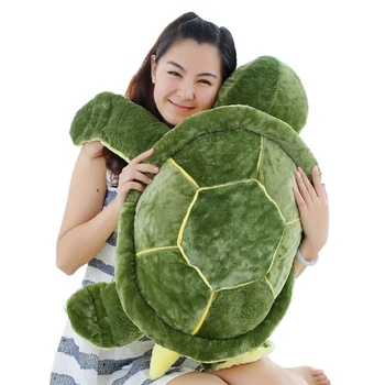1 adet 35cm Peluş Kaplumbağa Oyuncak Sevimli Kaplumbağa Peluş Yastık Kadrolu Yastık Kızlar için Vanlentine Günü Hediyesi