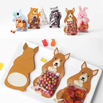 1 Paket Şeker Çubuğu Kolu İle Yaratıcılık Kartı Pişirme Dekoratif Çanta Mini düğün şeker kutusu Dekor Doğum Günü Partisi Ambalaj Malzemeleri