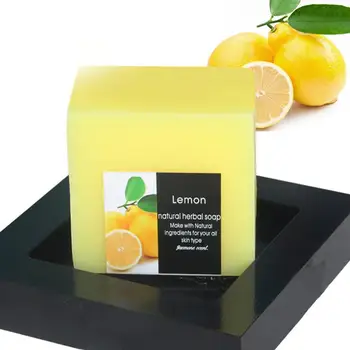 100g Doğal Limon Sabunu Yüz Temizleyici Yağ Kontrolü Derin Bakım Duş Cilt Temizleme Sabunu Beyazlatma Vücut