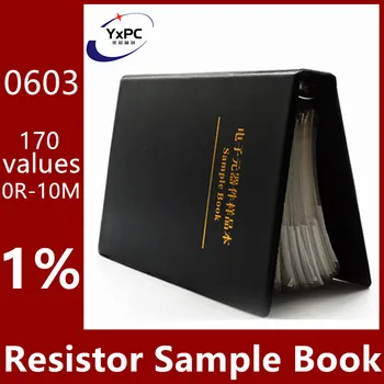 170 Değerleri X25pcs / 50 adet 0603 SMD çip rezistansı Çeşitler Kiti 1 % SMT 0R-10M Dirençler Örnek Kitap ücretsiz kargo