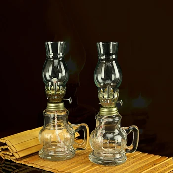18cm cam retro vintage gazyağı lambası gaz lambası cam klasik ev dekorasyon lamba taşınabilir lamba dekorasyon yangın su lambası