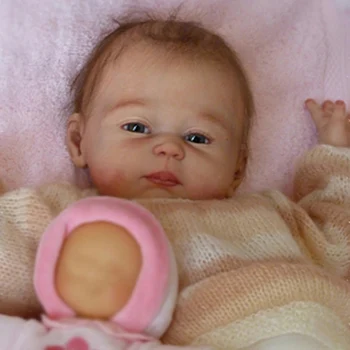 19 İnç Kiti Gerçekçi Gerçek Dokunmatik Ham Bebek Parçaları DIY Kız Yeniden Doğmuş Bebek Bebek Tutkal Vücut + bacaklarda + kafa + gözler Simülasyon Bebek Oyuncak