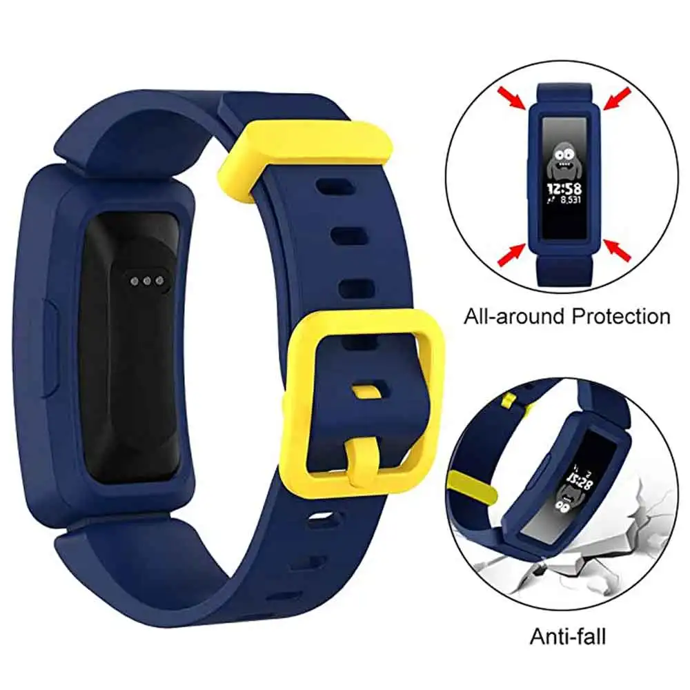Silikon Spor Band Kayışı Fitbit Ace 2 İçin İzle Bilezik Yedek Watchband Fitbit Inspire 2 / Inspire / Inspire HR / Ace 2 Görüntü 1