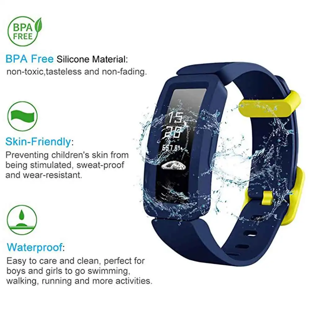 Silikon Spor Band Kayışı Fitbit Ace 2 İçin İzle Bilezik Yedek Watchband Fitbit Inspire 2 / Inspire / Inspire HR / Ace 2 Görüntü 2