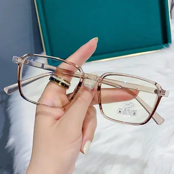 2021 Yeni Moda Kadınlar Anti-Mavi Gözlük Erkekler Vintage Küçük Kare Gözlük Moda Klasik Marka Tasarım gözlük çerçevesi