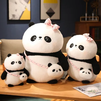 22-45cm Kawaii Yay Panda peluş oyuncak Doldurulmuş Hayvan Yumuşak Peluş Sevimli Panda Çanta ile Çocuklar Yastık Oyuncak Kız Doğum Günü Sevgililer Hediye