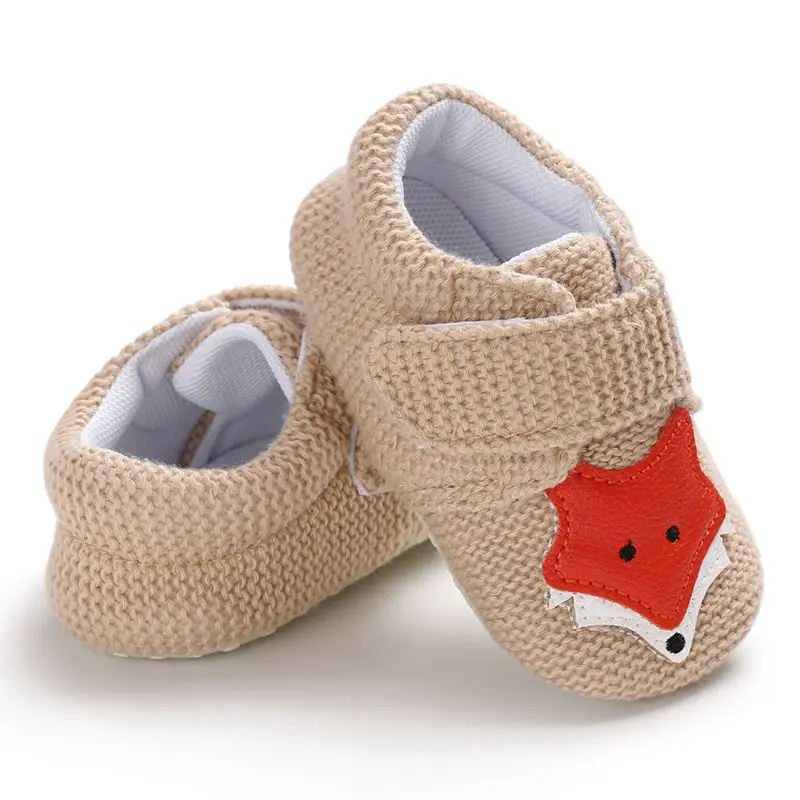 Sevimli Tilki Karikatür Bebek Erkek Kız Ilk Yürüyüşe Bebek bebek ayakkabısı Kolay Kayma Bir Bebek Beşik Ayakkabı Görüntü 1