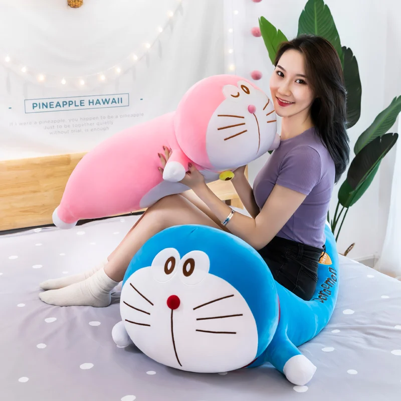 60/80 / 100CM Stand By Me Doraemon peluş oyuncaklar Yastık Dolması Karikatür Anime Bebek Yumuşak Kediler Hayvan Yastık Çocuklar Kızlar için Hediye Görüntü 0