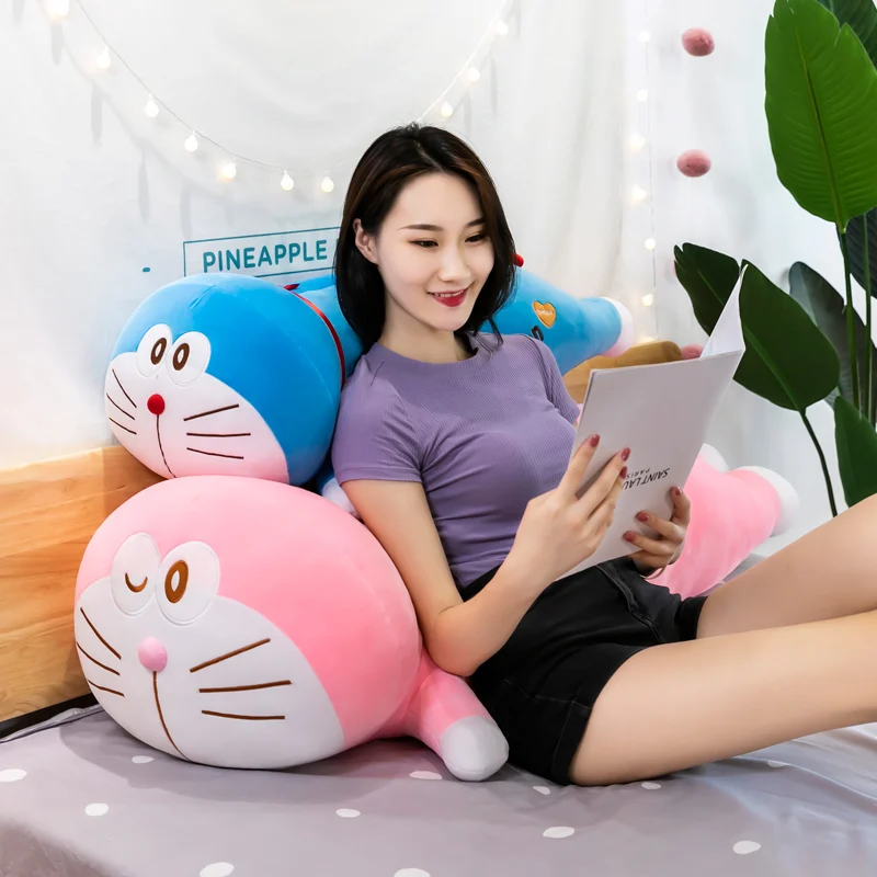 60/80 / 100CM Stand By Me Doraemon peluş oyuncaklar Yastık Dolması Karikatür Anime Bebek Yumuşak Kediler Hayvan Yastık Çocuklar Kızlar için Hediye Görüntü 5