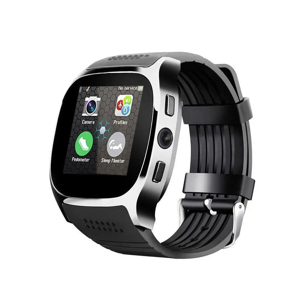 T8 Bluetooth Spor akıllı saat Kamera İle Whatsapp Destek SIM TF Kart Çağrı Smartwatch Android Telefon İçin Pedometre Akıllı Weara Görüntü 3