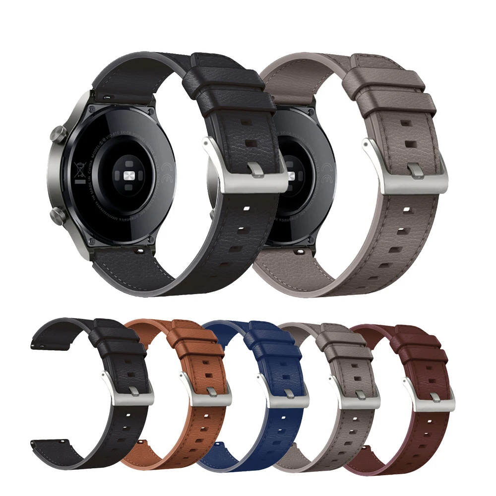 Deri Watchband Realme için İzle 2 / 2 Pro Kayış Bilezik 22mm saat kayışı Bileklik Realme için İzle S / S Pro Spor ремечок Görüntü 2