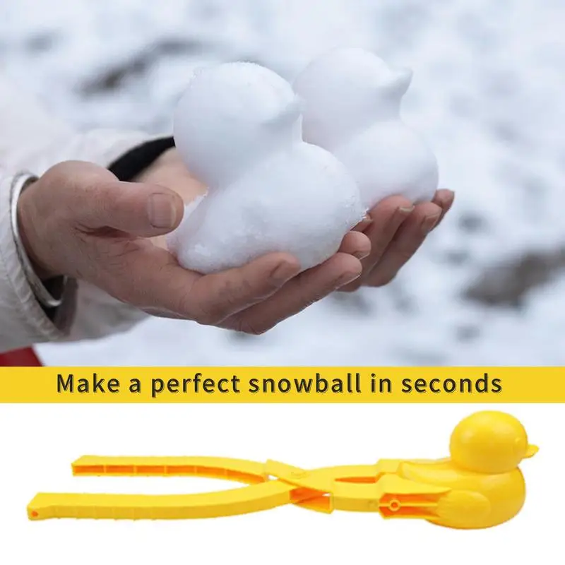 Ördek Kar Şekillendirici Kar Topu Oyuncaklar kum topu Makinesi Kolu İle Hayvan Şekli Kum Kil Kalıp Kış Açık Kartopu Klipleri çocuklar İçin Görüntü 1