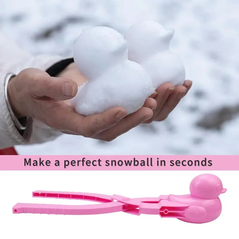 Ördek Kar Şekillendirici Kar Topu Oyuncaklar kum topu Makinesi Kolu İle Hayvan Şekli Kum Kil Kalıp Kış Açık Kartopu Klipleri çocuklar İçin Görüntü 3