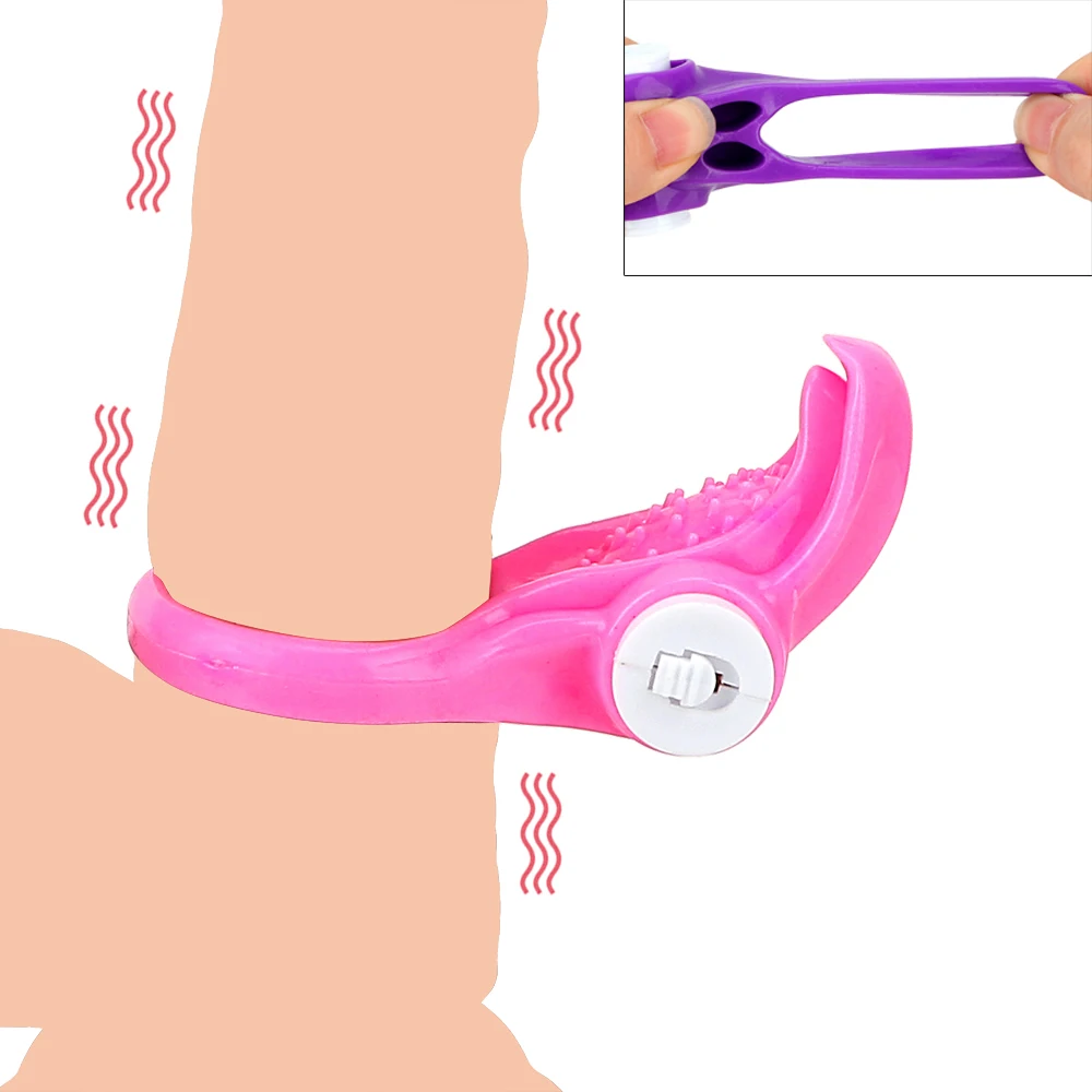 IKOKY Titreşimli Penis Yüzükler Gecikme Boşalma Erkek İffet Cihazı Seks Oyuncakları Erkekler için Vibratörler Horoz Halka Klitoris Teşvik Görüntü 0