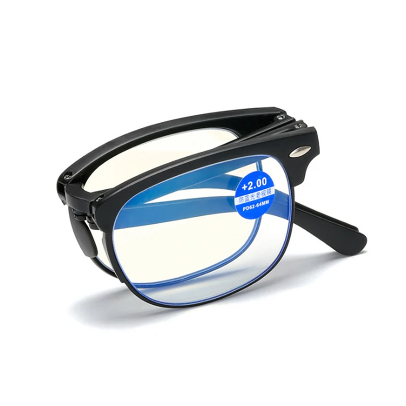 Kat Anti mavi ışık engelleme tırnak okuma gözlüğü kadın erkek kare çerçeve presbiyopik gözlük diyoptriden bilgisayar gözlük + 1.0 1.5 Görüntü 0