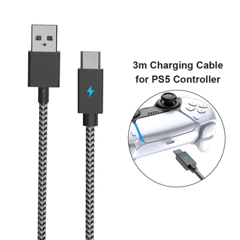 3m şarj kablosu Sony PS5 şarj kablosu Denetleyici Veri Oyunları Kolları şarj aleti kablosu Sony PS5 Oyun Aksesuarları
