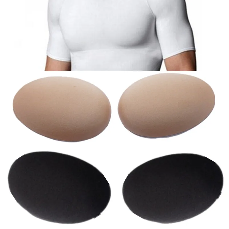 2 Renk Erkek Iç Çamaşırı Büstü Kaldırıcılar Naylon Sünger Kas Kullanımlık Silikon Pedleri Göğüs Çıkartmalar Yumuşak Arttırıcılar Şekillendirici Görüntü 4
