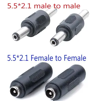 5.5 mm x 2.1 mm Kadın erkek erkek DC CCTV Güç Çoğaltıcı Adaptörü Adaptörü
