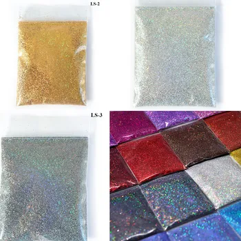 5 g / paket Nail Art Glitter Toz Pul Holografik Lazer Serisi Pigment Toz DIY Çivi Glitter Toz Manikür Dekorasyon İpuçları