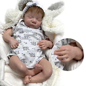 50CM Levi Katı Silikon Yeniden Doğmuş Bebek El Yapımı Boyalı Gerçekçi Bebe Reborn Bebek Muñecas Para Niñas Oyuncaklar noel hediyesi