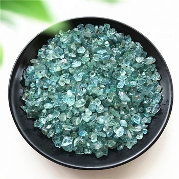 50g Mavi Apatit Doğal Kuvars Kristal Kaba Lehçe Çakıl Numune Tibet Doğal Taşlar ve Mineraller