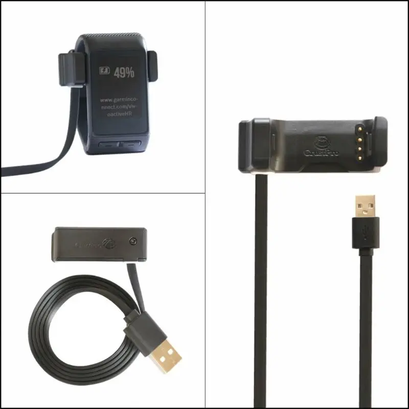 1 ADET Yedek USB Veri Kablosu Şarj Cardle Şarj Garmin Vivoactive HR nabız monitörü GPS kordon akıllı saat Görüntü 3