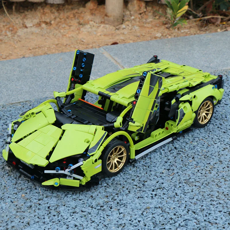 1254 adet Teknik Hızlı Araba Yapı Taşları Lamborghinis Sıan FKP 37 MOC Araç Modeli Tuğla Oyuncaklar Hediyeler Görüntü 0