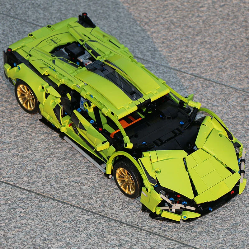 1254 adet Teknik Hızlı Araba Yapı Taşları Lamborghinis Sıan FKP 37 MOC Araç Modeli Tuğla Oyuncaklar Hediyeler Görüntü 1