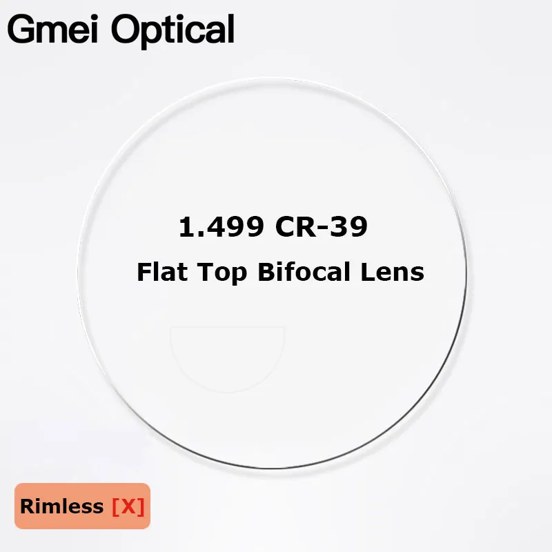 1.499 CR - 39 Düz Üst Bifokal Reçete Gözlük Optik Lensler Özelleştirilmiş Yuvarlak Üst Bifokal Optik Gözlük Lensler 2 Adet Görüntü 0