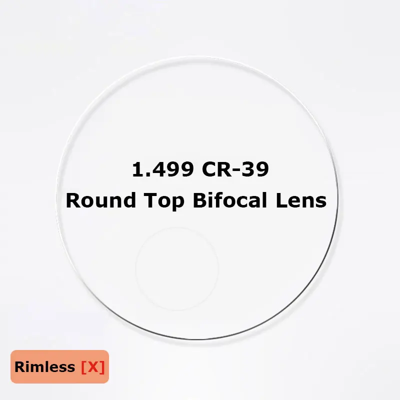 1.499 CR - 39 Düz Üst Bifokal Reçete Gözlük Optik Lensler Özelleştirilmiş Yuvarlak Üst Bifokal Optik Gözlük Lensler 2 Adet Görüntü 2