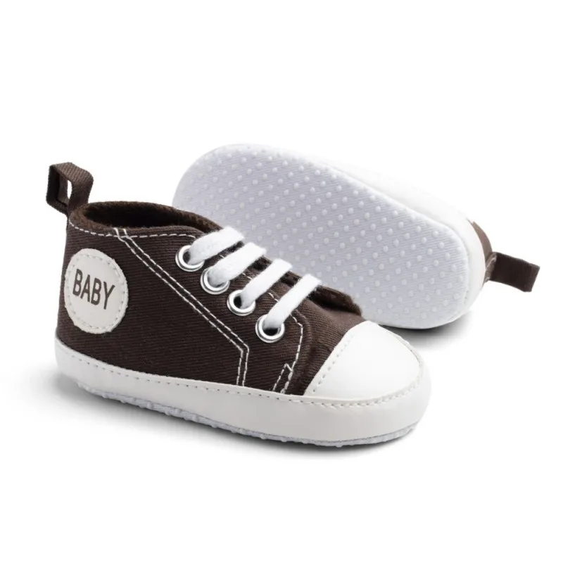 Bebek Yumuşak Taban Anti-kayma Bebek Ayakkabıları Yeni Doğan Bebek Çocuklar Kızlara İlk Yürüyüşe Ayakkabı Yürümeye başlayan çocuk Tuval Ayakkabı Klasik Spor  Görüntü 3
