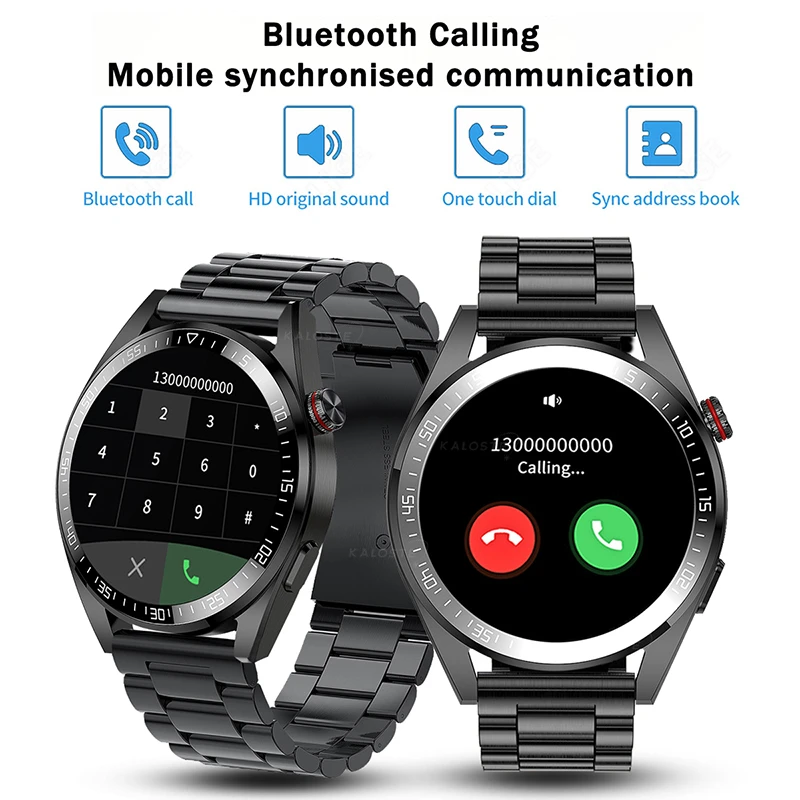 SACOSDİNG 8G RAM 454 * 454 Ekran SmartWatch Erkekler Her Zaman Ekran Zaman Bluetooth Çağrı Yerel Müzik Smartwatch Android ıos Görüntü 1