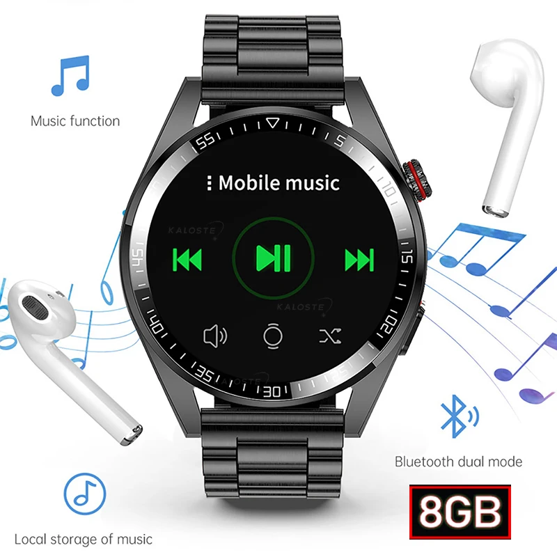 SACOSDİNG 8G RAM 454 * 454 Ekran SmartWatch Erkekler Her Zaman Ekran Zaman Bluetooth Çağrı Yerel Müzik Smartwatch Android ıos Görüntü 2