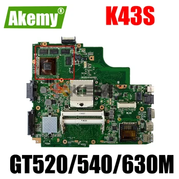 AKEMY K43S Laptop Anakart W / GT520M GT540M GT630M GPU For ASUS K43SJ K43SV K43SM A43S X43S K43S anakart Anakart HM65