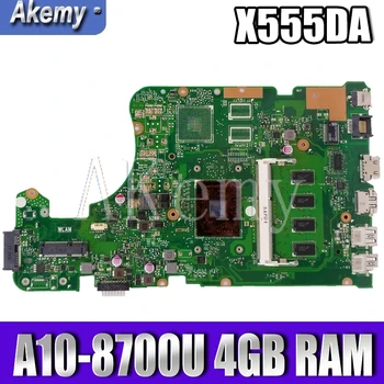 Akemy X555DA Asus X555 X555YA X555YI X555D X555DG X555DA Laptop Anakart X555DA Anakart A10-8700U 4GB RAM