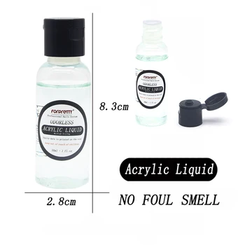 Akrilik Toz Jel Tırnak Sıvı Çivi Acrilico Monomero Liquido Kokusuz Akrilik Sanat Malzemeleri 30ml Monomer Acrylique Sıvı