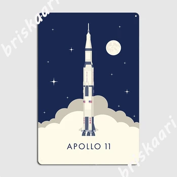 Apollo 11 Uzay Saturn Roket Bir Metal Burcu Kulübü Ev Kişiselleştirilmiş Kulübü Bar Plaketler Tabela Posteri
