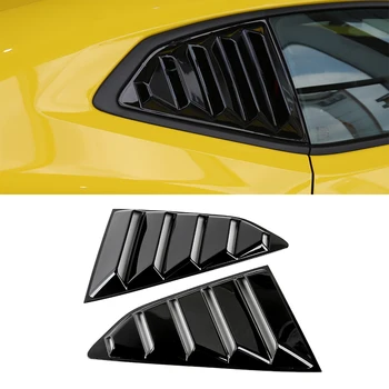 Arka Pencere Kör Havalandırma Trim Panjur Kepçe Dekorasyon Kapak için Chevrolet Camaro 2017 2018 2019 2020 2021 Araba Aksesuarı ABS Siyah