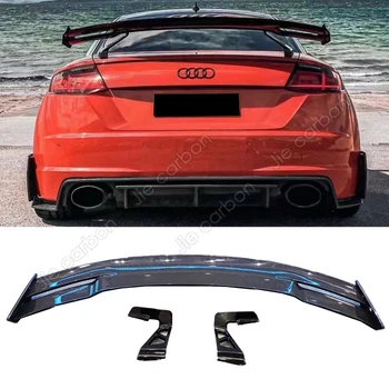 Audi TT TTS için TTRS yüksek kaliteli Karbon Fiber arka bagaj Kanat Spoiler arka çatı spoileri Kanat Bagaj Dudak bot kılıfı