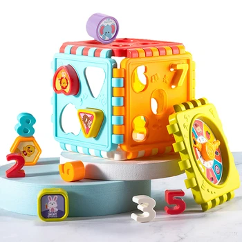 Bebek Montaj Küp Oyuncaklar Şekil Sıralama Toddler Erken Öğrenme Eğitici Oyuncaklar Bebek Blokları Set Renkli Numarası Sıralayıcısı