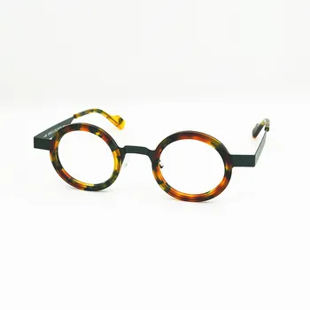 Belight Optik ANNE ET VALENTİ * N Gözlük El Yapımı Zanaat Kadın Erkek Asetat Reçete Vintage Gözlük Gözlük Çerçevesi YUVARLAK