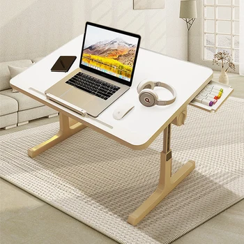 Bilgisayar Masası Yatak Katlanır Dizüstü Bilgisayar Masası Çekmeceli Ayarlanabilir Yükseklik Ev Ofis Mobilyaları 60x40cm Rulman 40kg