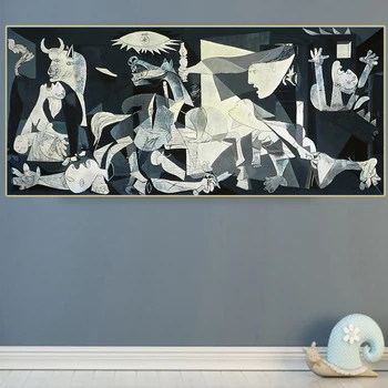 Cıton Pablo Picasso《Guernica 1937》Tuval Yağlıboya Sanat Posteri Resim Modern Duvar Dekor Ev Dekorasyon Oturma odası İçin