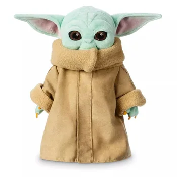 Disney 30cm Bebek Yoda Peluş Bebek Mandaloryalı Peluche Çocuk Grogu Aksiyon Figürü oyuncak bebekler Sevimli doldurulmuş oyuncak Erkek Çocuklar için Hediye