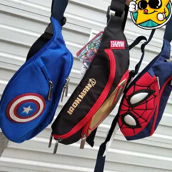 Disney yeni karikatür bel paketleri cepler çocuk askılı çanta sırt çantası örümcek adam çantası çocuk telefonu çantası göğüs çantası erkekler