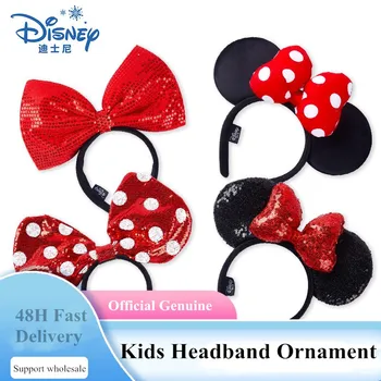 Disney Çocuk Kafa Bandı Mickey Mouse Yay Minnie Kafa Bandı saç aksesuarları Parti İyilik Cosplay Kafa Bandı Disneyland Kız Hediyeler