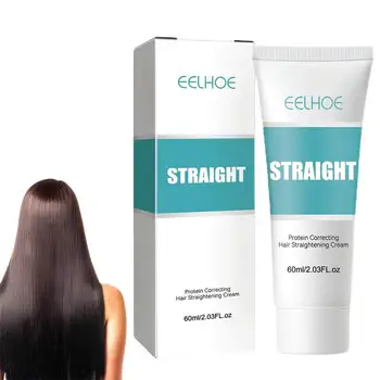 Düzleştirme kremi Kıvırcık Saçlar İçin Protein Düzeltici saç düzleştirme kremi 60ml İpek ve Parlak saç düzleştirme kremi