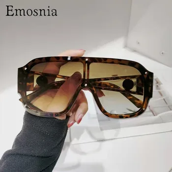 Emosnia Klasik Lüks erkek Güneş Gözlüğü Glamour Moda Retro Marka güneş gözlüğü Kadınlar İçin Aynalı Vintage Kare Tasarımcı Shades